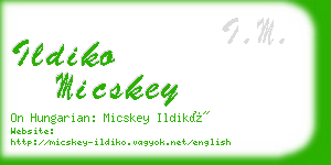 ildiko micskey business card